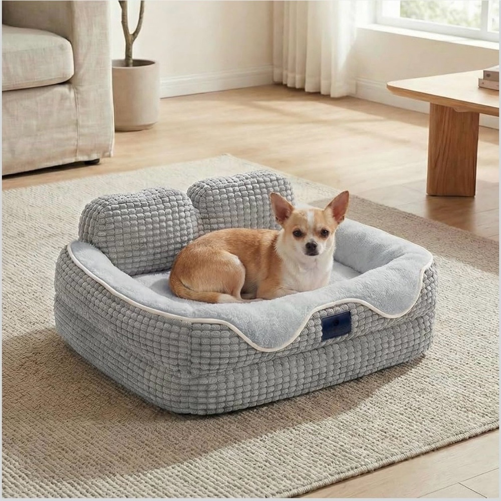 Cozy Gray Dog Bed